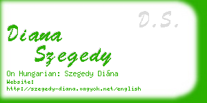 diana szegedy business card